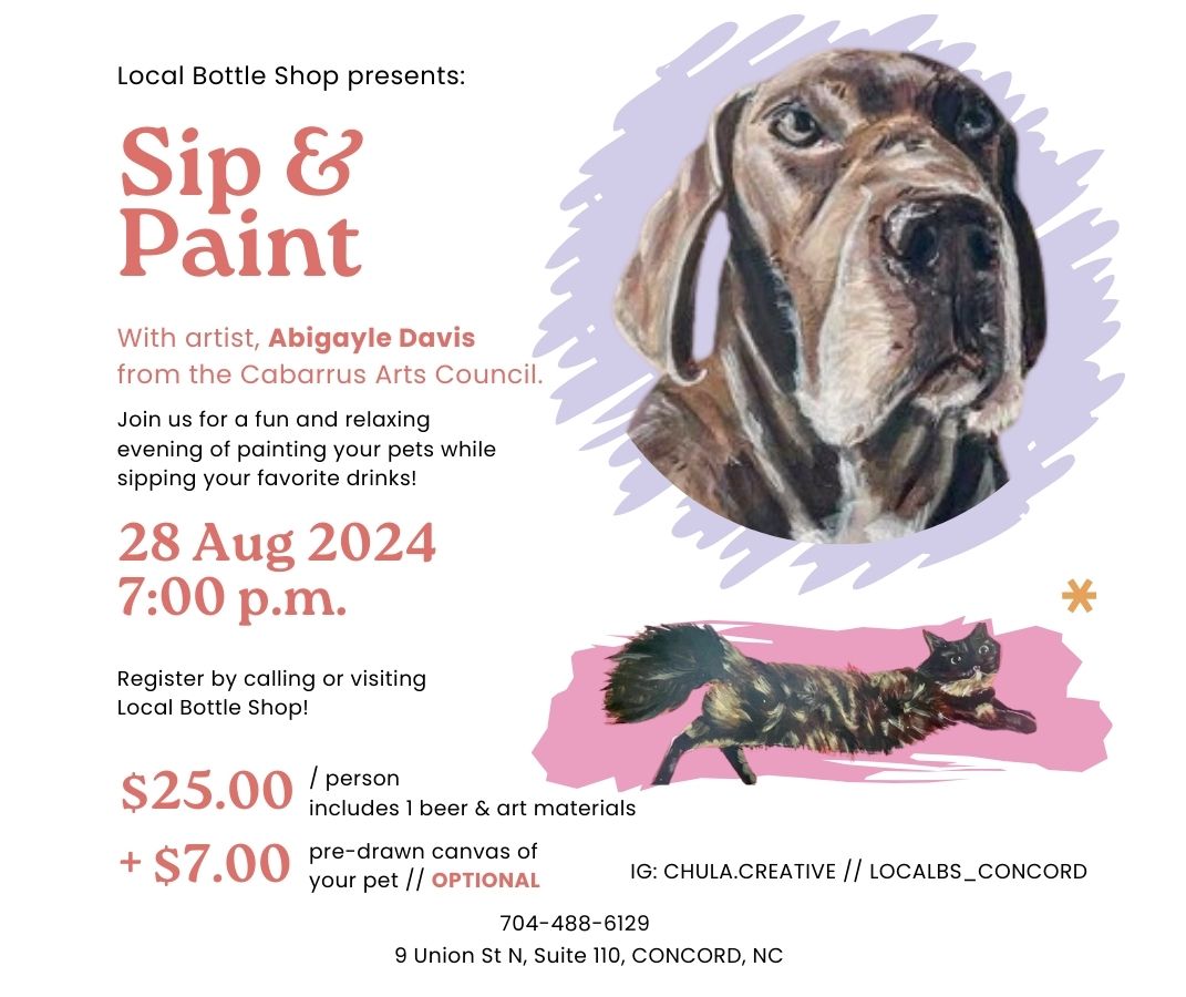 Local Bottle Shop presents: Sip & Paint with Abigayle Davis 