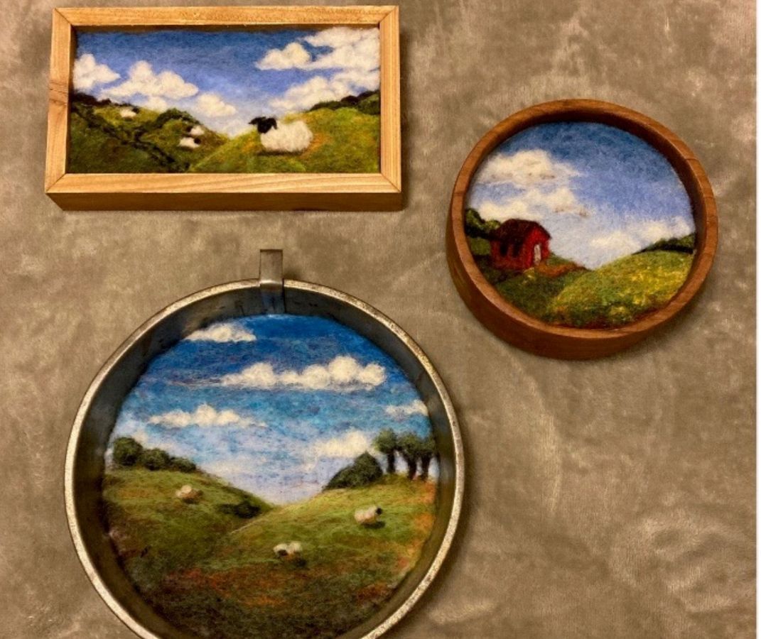 CAG Workshop: Landscape Needle Felting Presented by The Woolen Palette and Instructed by Jennifer Costa