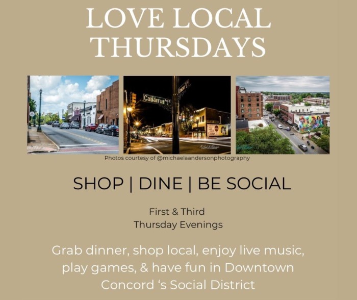 Love Local Thursdays in Downtown Concord