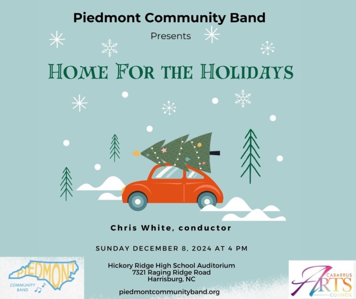 Piedmont Community Band Presents 'Home for the Holidays'