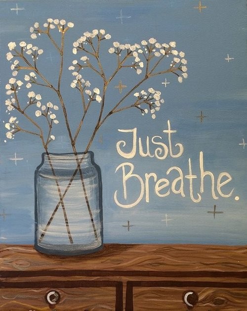 Just Breath Canvas Painting