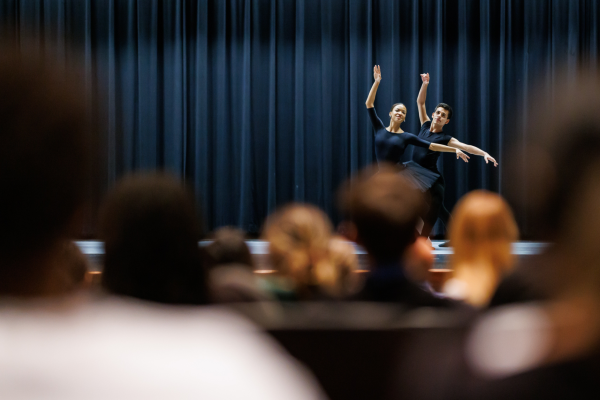 Students Take Part in the Arts Image - Kids watching a ballet performance.